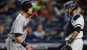 Max Kepler (l.) schlug seinen ersten Homerun gegen einen Linkshänder im Jahr 2017