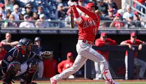 Shohei Ohtani schaffte bei seinem ersten Auftritt als Hitter zwei Walks und einen Hit.