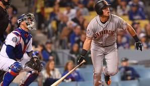 Joe Panik schlug auch im zweiten Spiel der Giants gegen die Dodgers den entscheidenden Homerun.