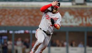 Bryce Harper war gegen die Atlanta Braves fünf Mal auf Base.