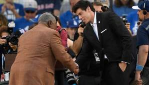 Hank Aaron persönlich (l.) gratulierte Christian Yelich zum Gewinn des Hank Aaron Awards 2018.