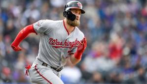 Platz 2: Bryce Harper - 13 Jahre/330 Millionen Dollar (Free Agent) bei den Philadelphia Phillies 2019 (MLB). Das ist der höchste Vertrag, den je ein Free Agent im US-Sport unterschrieben hat.