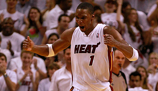 In Spiel drei lief Heat-Power-Forward Chris Bosh richtig heiß