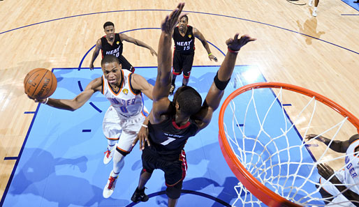 Thunder-Point-Guard Russell Westbrook verlor mit seinem Team in Miami