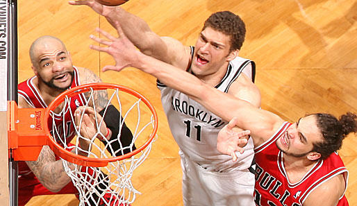 Joakim Noah und Carlos Boozer bekamen Brooklyns Brook Lopez nie in den Griff