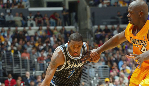 Tracy McGrady (l.) und Shaquille O'Neal spielten beide für die Orlando Magic