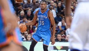 Er will zwar nicht, doch Kevin Durant wird bei OKC oftmals den Alleinunterhalter geben müssen