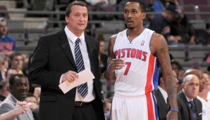 John Loyer bestritt gegen die San Antonio Spurs sein erstes Spiel als Head Coach der Pistons