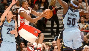 Kyle Lowry (M.) führte die Toronto Raptors mit einer starken Leistung zum Sieg