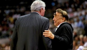 Donald Sterling (r.) sorgte mit einem Rassismus-Skandal für Aufregung