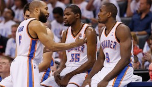 Derek Fisher (l.) könnte die Thunder im Sommer verlassen