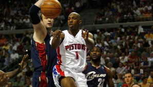 2004 gewann Chauncey Billups (M.) mit den Detroit Pistons die Meisterschaft und wurde Finals MVP