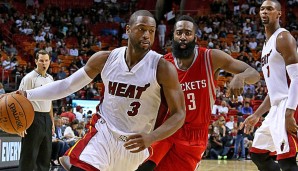 Dwyane Wade zeigte gegen die Houston Rockets eine starke Leistung