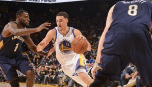 Auch gegen die Pelicans hatten Klay Thompson (M.) und Golden State keine Probleme