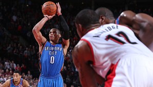 Russell Westbrook hat sich im Spiel gegen die Trail Blazers im Gescicht verletzt