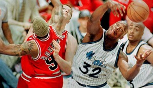 Shaquille O'Neal lieferte sich mit Dennis Rodman packende Duelle