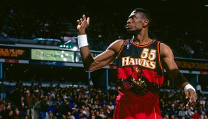 Dikembe Mutombo schwang fünf Jahre lang für die Hawks seinen Zeigefinger