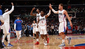 Die Big 3 der Clippers weiter vereint: Blake Griffin, Chris Paul und DeAndre Jordan (v.r.)