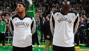 Paul Pierce (l.) und Kevin Garnett sollten den Nets eigentlich eine Meisterschaft bescheren