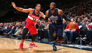 Wesley Matthews (r.) zeigte gegen Washington eine historische Leistung