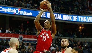 Raptors-Star DeMar DeRozan führte sein Team zuletzt zum Sieg gegen die Washington Wizards