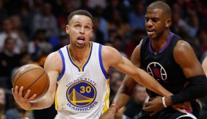 Stephen Curry (l.) und Chris Paul lieferten sich wieder ein elektrisierendes Duell