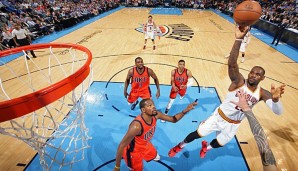 LeBron James zeigte gegen die Oklahoma City Thunder eine starke Leistung