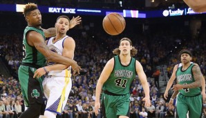 Stephen Curyy leistete sich gegen die Boston Celtics neun Turnover