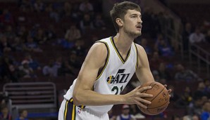 Tibor Pleiß erzielte für die Jazz in zwölf Einsätzen durchschnittlich zwei Zähler und 1,3 Rebounds