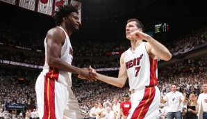 Goran Dragic (r.) und Justise Winslow gehörten zu den Garanten des Heat-Erfolgs