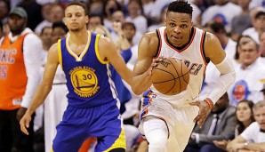 Russell Westbrook lässt aktuell selbst MVP Stephen Curry hinter sich