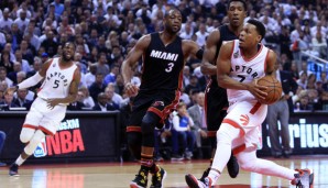 Kyle Lowry (r.) kommt in Spiel 7 vielleicht die wichtigste Rolle zu