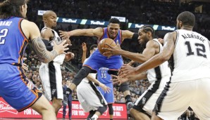 Russell Westbrook spielte mit vollem Einsatz