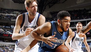 John Salley vergleicht Karl-Anthony Towns (r.) mit Dirk Nowitzki