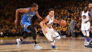 Stephen Curry legte gegen die Thunder im letzten Spiel 36 Punkte auf