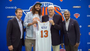 Jeff Hornacek (l.) und Joakim Noah sind zwei "Neuzugänge" bei den Knicks