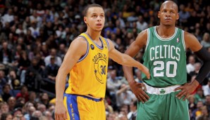 Legendäre Shooter unter sich: Stephen Curry (l.) und Ray Allen