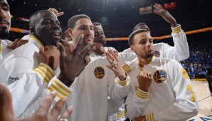 Klay Thompson und die Golden State Warriors gehen als Titelfavorit in die neue Saison