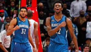 Andrew Wiggins (r.) war letzte Saison Wolves-Topscorer mit 20,7 Punkten im Schnitt