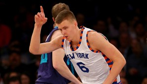 Kristaps Porzingis machte in seinem ersten Jahr in New York schon mächtig Eindruck