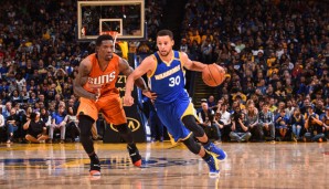 Stephen Curry war gegen die Suns gut drauf