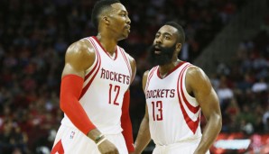 Dwight Howard und James Harden - auf dem Feld keine gute Beziehung