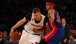 Kristaps Porzingis musste ganz schön einstecken, zahle es Detroit aber mit einer Gala-Vorstellung heim