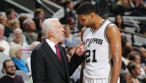 Tim Duncan spielte in seinen 18 NBA-Jahren ausschließlich unter Gregg Popovich