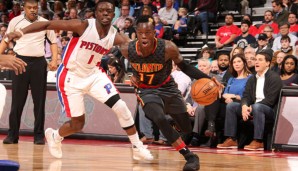 Dennis Schröder konnte die Schlappe seiner Hawks in Detroit nicht verhindern