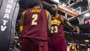 Kyrie Irving passt auf LeBron James auf