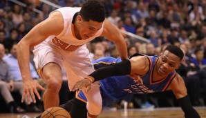 Russell Westbrook lieferte sich ein packendes Duell mit Devin Booker