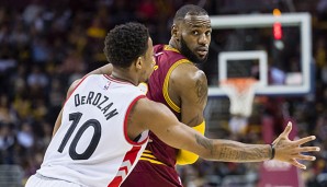 DeMar DeRozan und die Toronto Raptors können LeBron James bisher nicht aufhalten