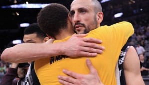 Manu Ginobili (r.) könnte sein Karriereende bekannt geben