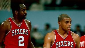 Platz 7: Charles Barkley und Moses Malone wüteten gemeinsam für die Sixers in der Zone. Ein Titel war ihnen als Duo aber nicht vergönnt, da beide auch nur zwei Jahre zusammen spielten.